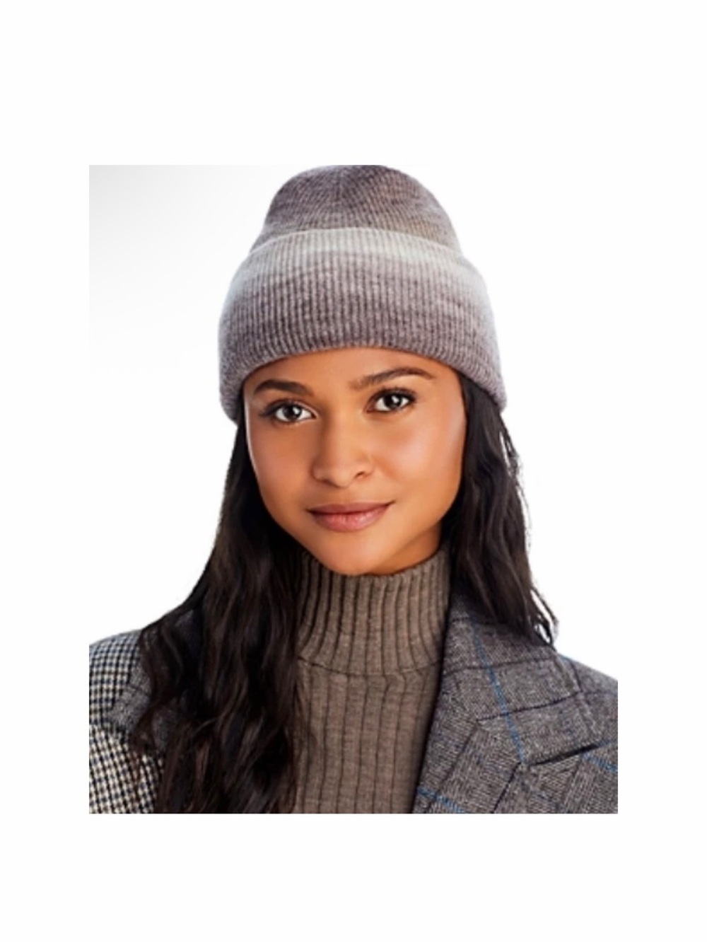 Aqua Space Dyed Wool Ribbed Knit Beanie Ha, $68 Retail
